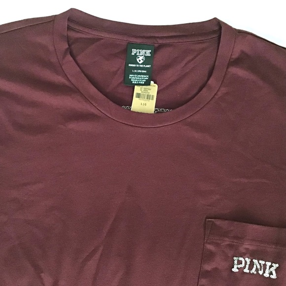 PINK VS Campus Sequins Short Sleeve Tee Top New With Tag - Picture 10 of 14